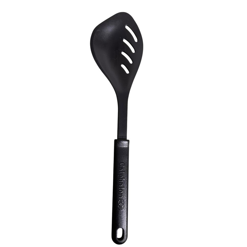 Calphalon Black Nylon Flat Slotted Paddle Mixing Spoon Made in USA